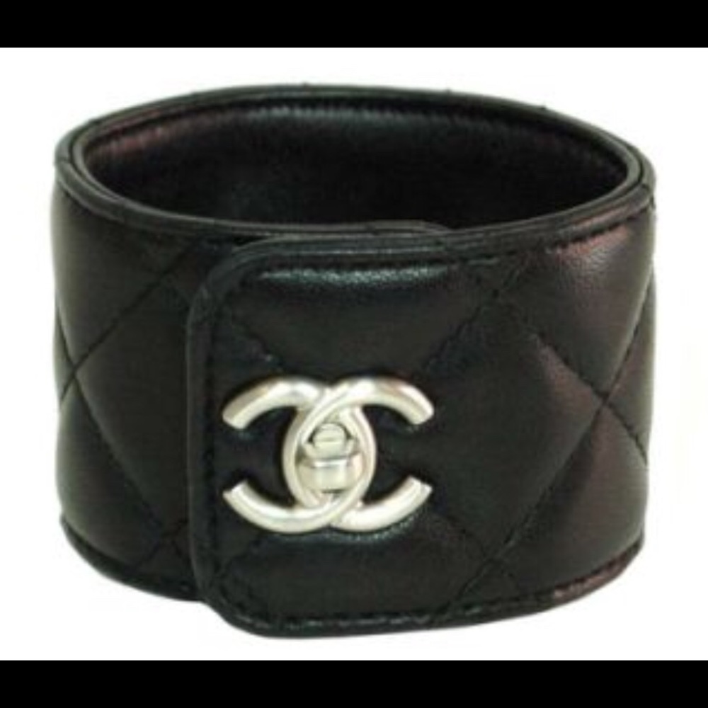 Chanel leather cuff bracelet